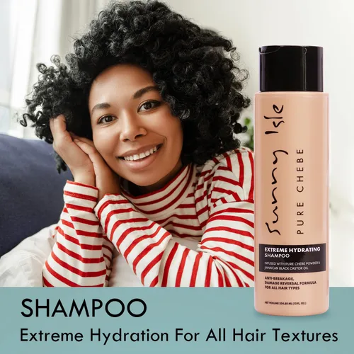 Miniatura 5 de Sunny Isle Pure Chebe Extreme Champú Hidratante – Anti-Breakage, Reversión de Daños – 12 oz