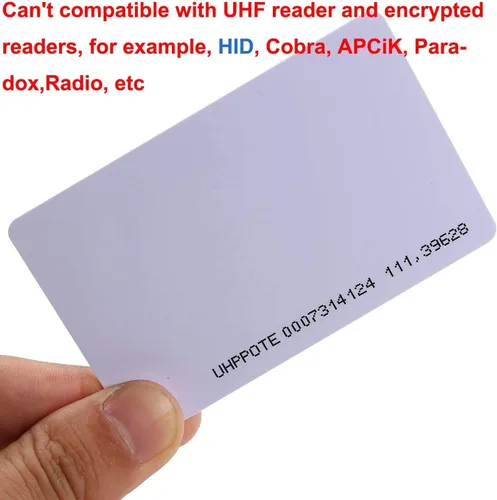 Miniatura 4 de UHPPOTE Tarjeta inteligente de proximidad RFID sin contacto de 125 kHz de 0.031 in de grosor para sistema de control de acceso y asistencia