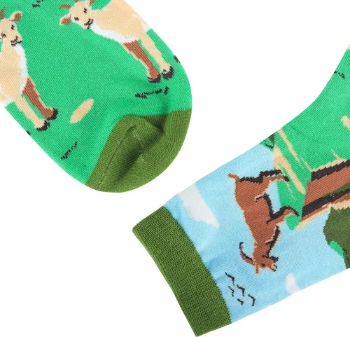 Miniatura 4 de Belloxis Corgi - Calcetines de algodón para mujeres y niñas enfermeras tortugas marinas pandas 5 pares