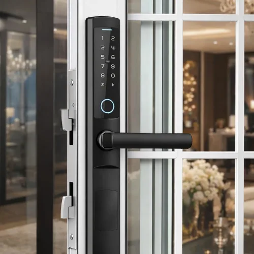 Miniatura 7 de Zonixtec - Cerradura inteligente para puerta corrediza, huella dactilar y teclado digital, entrada sin llave, aplicación Tuya, tarjeta IC y llaves