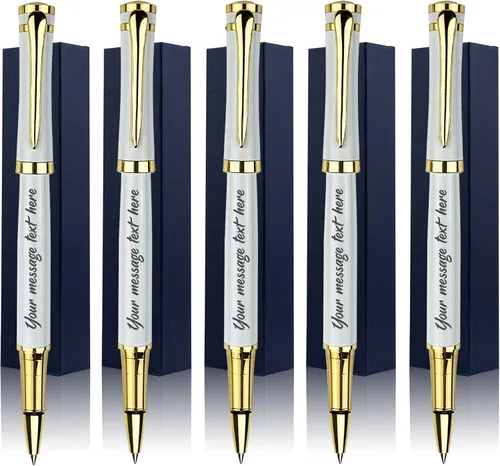 Miniatura 11 de Ancolo Bolígrafos Negros Personalizados para Negocios Ejecutivos - Punta Media con 10 Recambios de Tinta Negra Personalizados con Tu Nombre
