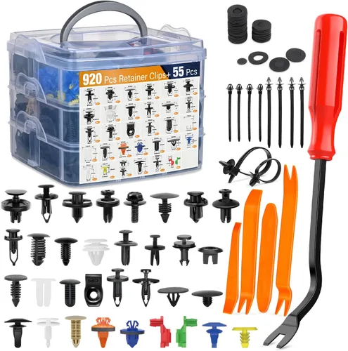 Miniatura 9 de GOOACC 102 piezas de herramienta de extracción de molduras, juego de clips de retención de parachoques automático de nylon, herramienta