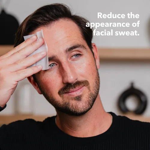 Miniatura 3 de SweatBlock Toallitas faciales antitranspirantes para hombres y mujeres, 15 unidades, ayudan a controlar la piel grasa, reducir el brillo