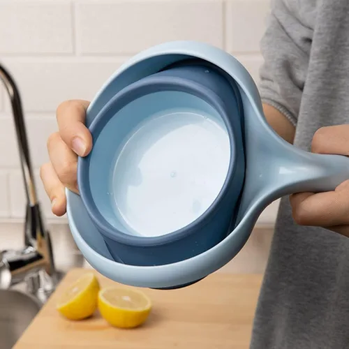 Miniatura 5 de Yardwe Cucharón de agua plegable con mango largo, cuchara de agua plegable portátil con gancho para colgar de 10.62 pulgadas, para uso doméstico
