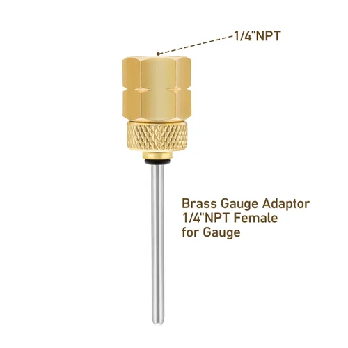 Miniatura 8 de MEASUREMAN Medidor de presión de 0-60 psi/kpa lleno de líquido con adaptador de medidor de latón 1/4NPT hembra, sonda de 2-1/2 pulg. x 1-2/5" x 1/8
