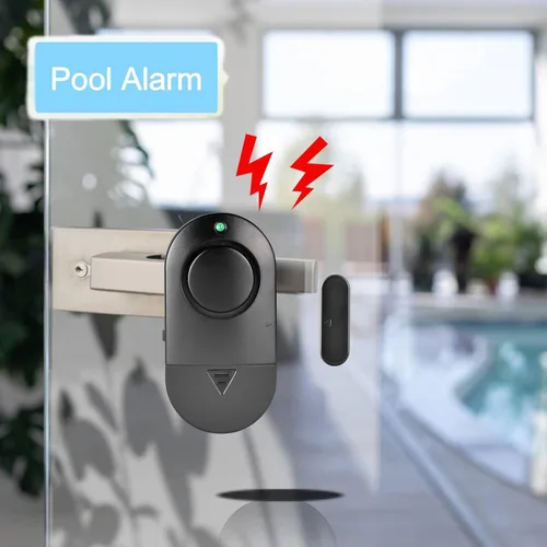 Miniatura 7 de Alarma de ventana y puerta, alarma de ventana negra de 120 DB para seguridad del hogar, timbre de puerta para tienda, adecuada para piscina, WW10B