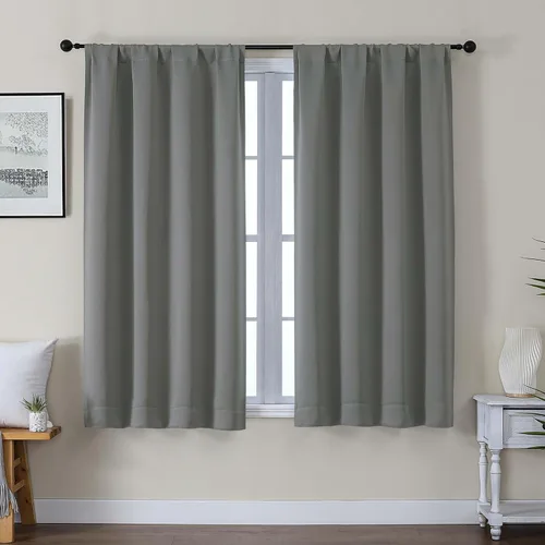Miniatura 16 de Gwine Cortinas opacas para dormitorio, 54 pulgadas de largo, paneles de cortina de ventana con aislamiento térmico y reducción de ruido, cortinas