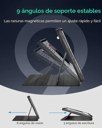 Miniatura 7 de ESR Funda para iPad Pro de 11 pulgadas (M5/M4) 2025/2024, funda magnética extraíble con carga y almacenamiento de lápiz, soporte ajustable