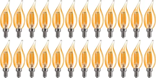 Miniatura 14 de FLSNT Bombillas LED para candelabro CA11 E12, bombillas LED regulables, equivalente a 40 W, luz blanca cálida de 2200 K, 330 lm, acabado de vidrio