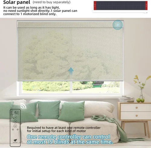Miniatura 2 de SmartWings Persianas enrollables motorizadas de 5% de apertura funcionan con HomeKit, Alexa, SmartThings, Google, persianas inteligentes motorizadas