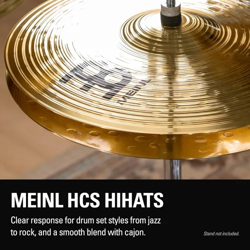 Miniatura 3 de HCS - Platillos Hihats (Hi Hat) para batería de 15 pulgadas, pares, fabricados en Alemania, latón medio tradicional, 2 años de garantía