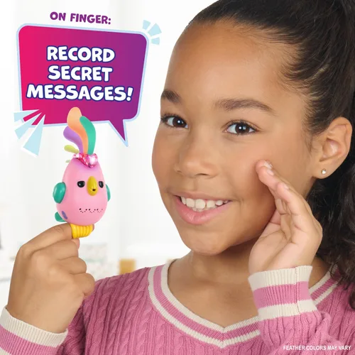 Miniatura 2 de Fingerlings Sweet Tweets Interactive Bird - Graba y reproduce mensajes secretos, incluye más de 40 sonidos y reacciones - Debbie (rosa)