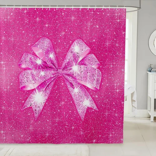 Miniatura 4 de Cortina de baño de flores de margarita para niños y niñas, cortina de ducha floral para decoración de baño, 72 x 72 pulgadas, retro, floral