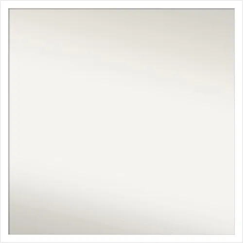 Miniatura 753 de Amanti Art Espejo de baño blanco para sobre el fregadero, 32 x 45 pulgadas, espejo de tocador rectangular blanco esbelto, marco de madera moderno