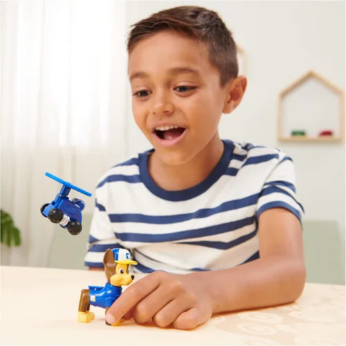 Miniatura 3 de Paw Patrol, Big Truck Pups Chase Figura de acción con dron de rescate con clip, cápsula del centro de comando y amigo animal, juguetes para niños
