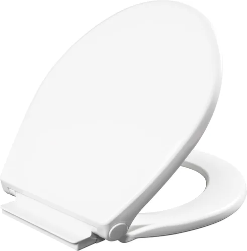Miniatura 2 de Mayfair Preston - Asiento de inodoro con bisagra simple fácil de limpiar, moderno asiento de inodoro de plástico de cierre lento, fabricado