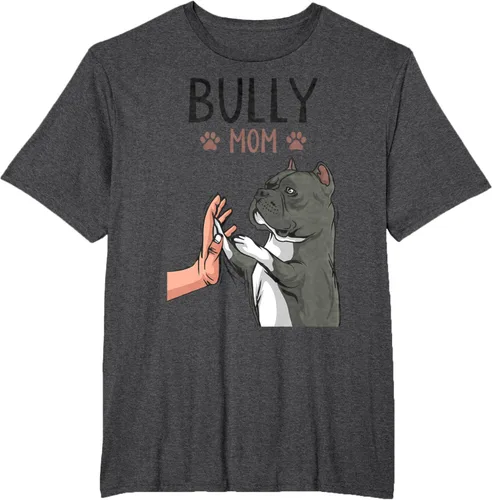 Miniatura 23 de American Bully Mom Cute Dog Mama Camiseta divertida para mujer, Blanco, S