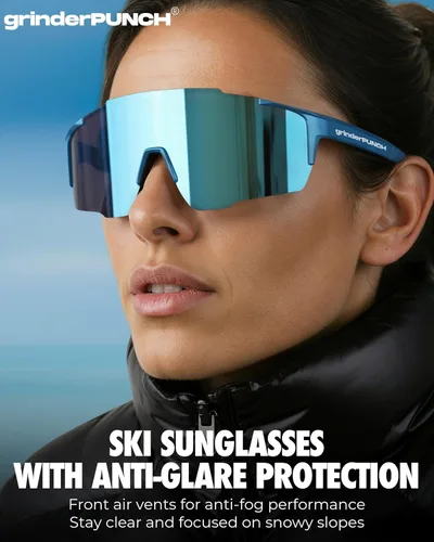 Miniatura 8 de grinderPUNCH Gafas de sol deportivas ligeras para béisbol, ciclismo, protección UV, para bicicleta de montaña, correr, senderismo, pesca Azul