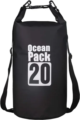 Miniatura 38 de 2L/3L/5L/10L/15L/20L/30L 500D Lona resistente PVC impermeable bolsa seca saco para kayak/canoa/pesca/rafting/natación/campamento/snowboard Rosado