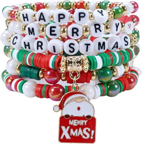 Miniatura 34 de Ardorchid Pulseras de Halloween para Mujeres Calabaza Fantasma Esqueleto Murciélago Calavera con Cuentas Apilables Elásticas Rugby Acción de Gracias