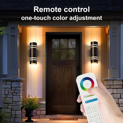 Miniatura 4 de wowlite Luces de Pared Exteriores para Casa, Control Remoto Inteligente RGBCW Luces de Arriba y Abajo, Aplique Exterior RGB de Cambio