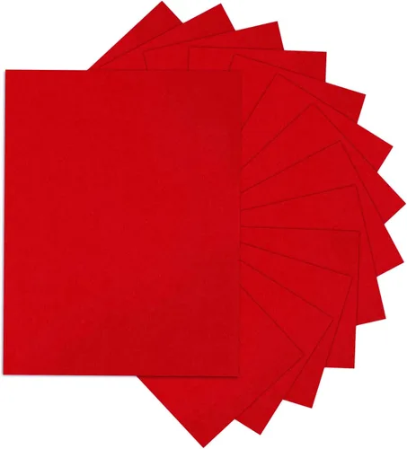 24 hojas de cartulina roja brillante de 8.5 x 11 pulgadas, papel de construcción Goefun de 80 libras para Navidad, día de San Valentín, invitaciones