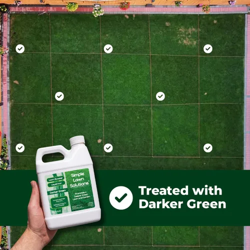 Miniatura 4 de Simple Lawn Solutions - Fertilizante líquido de hierro verde oscuro - Micronutrientes quelatados - Refuerzo verde concentrado para césped, plantas
