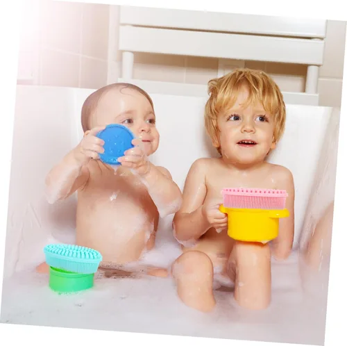 Miniatura 6 de NOLITOY Cepillo de baño suave para limpieza de la piel, 2 piezas, promueve el desarrollo sensorial, la unión emocional para una estimulación táctil