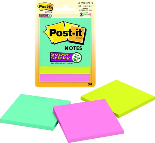 Miniatura 2 de Post-it - Notas súper adhesivas de 3 pulgadas x 3 pulgadas, 3