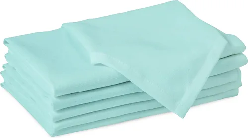 Miniatura 13 de Encasa XO Juego de 12 servilletas de tela color azul cobalto, 17 x 17 pulgadas, servilletas de cena de algodón de color sólido, servilletas de boda