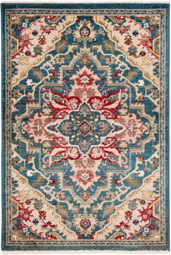 Miniatura 7 de SAFAVIEH Kashan Collection - Alfombra de área de 2 x 3 pies, color rojo y beige, diseño oriental tradicional, no desprende pelusa y de fácil