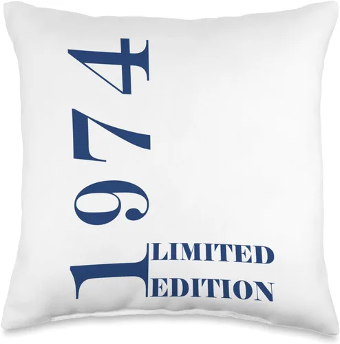 Retro Limited Birth Year 1974 Vintage Born Vintage Limited Edition Retro Birth Year 1974 - Almohada de 16 x 16 pulgadas, multicolor