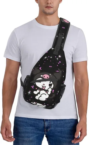 Miniatura 7 de Bolso casual para el pecho, bolso cruzado de dibujos animados, bolso de hombro kawaii para ciclismo, deportes, senderismo