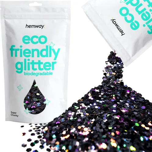 Miniatura 67 de Purpurina biodegradable, holográfica plateada, 3.5 onzas, respetuosa con el medio ambiente, extra gruesa, bioecológica, vegana para festivales