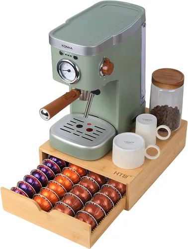 Miniatura 4 de HTB Cajón de almacenamiento de cápsulas de café para organizar cápsulas Nespresso, puede usarse en estación de café, cocina, hogar, oficina