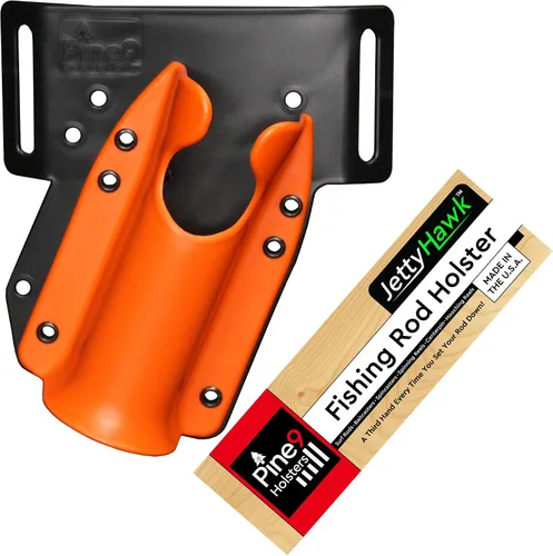 Miniatura 13 de JettyHawk Fishing Rod Hip Holster, Hands-Free Quick-Draw Holder, Fits 1.5-2" Pole, for Spinning, Baitcaster, Centerpin & Surf Rods, Wading & MOLLE