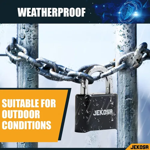 Miniatura 4 de Jekosa® JKB/50 [Weatherpoof] Cerradura de combinación resistente al aire libre - Cerradura con código de 4 dígitos [sin llave] - Ideal para puerta