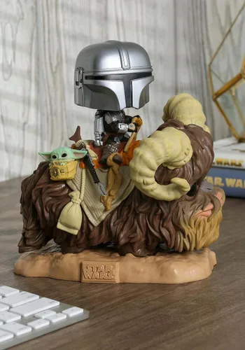 Miniatura 2 de Funko POP Pop! Deluxe: Mandalorian - Mandalorian en Bantha con niño, multicolor, estándar