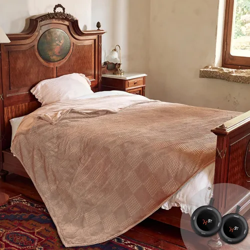 Miniatura 28 de Texciting Manta térmica eléctrica de 50 x 60 pulgadas, con 5 ajustes de calor, 3 horas de apagado automático, certificado ETL, lavable a máquina Rosa