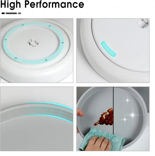 Miniatura 5 de LAMY Lazy Susan Organizador, paquete de 2 platos giratorios Lazy Susan de 10 pulgadas para gabinete, refrigerador, mesa de comedor y mesa