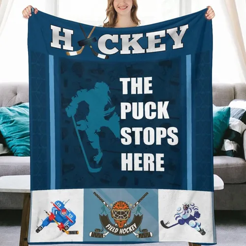 Miniatura 7 de Regalos de hockey - Manta de hockey sobre hielo para niños - Mantas para niños pequeños para niñas - Mantas suaves y mullidas de 30"x40" para niños