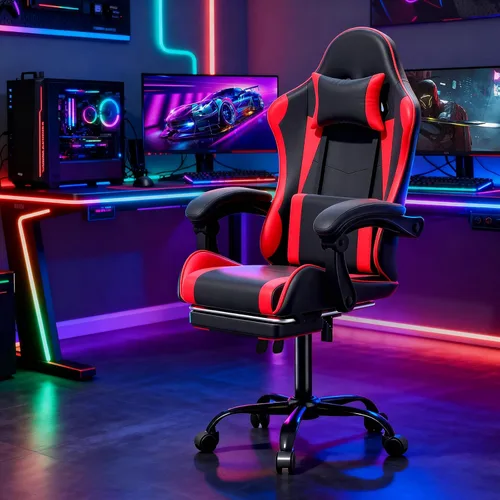 Magshion Silla de juegos para adultos, silla ergonómica de computadora con reposabrazos de acoplamiento, silla de jugador de altura ajustable con