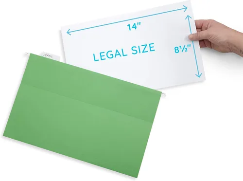 Miniatura 2 de Blue Summit - Carpetas colgantes de tamaño legal, carpetas de tamaño legal de 9.5 x 14.75 pulgadas, 25 archivos colgantes reforzados en varios