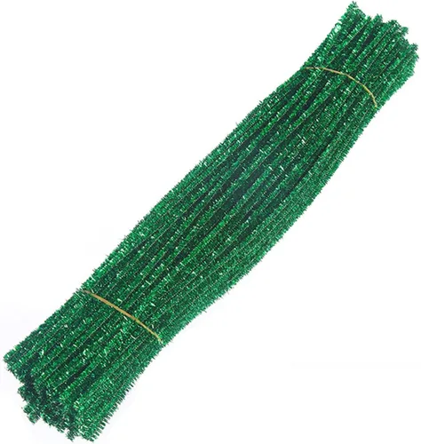 Miniatura 16 de 100 tallos de felpilla de oropel con brillantina, flexibles y flexibles y flexibles para decoración de manualidades creativas, tallos de felpilla