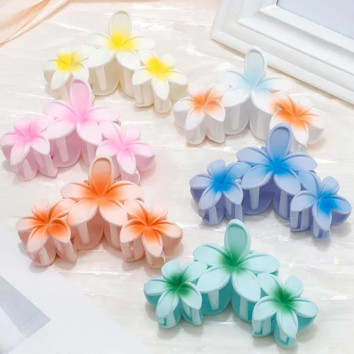 Miniatura 16 de AHONEY 6 pinzas de garra con flores, pinzas para el cabello lindas para mujeres, pinzas de sujeción fuerte, pinzas de garra para el cabello