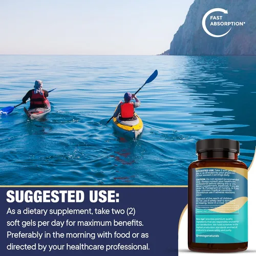 Miniatura 5 de NEW AGE Suplemento de aceite de pescado Omega 3 para el sistema inmunológico y de apoyo a la salud, promueve la salud de las articulaciones