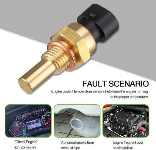 Miniatura 3 de Sensor de temperatura del agua del motor de automóvil, sensor de temperatura de enfriamiento, piezas de repuesto para sensor de contacto sensible