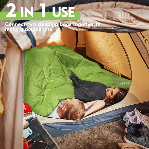 Miniatura 6 de VILLEY Camping Sleeping Bag, Lightweight Backpacking Sleeping Bag with Carrying Bag for Adults & Kids