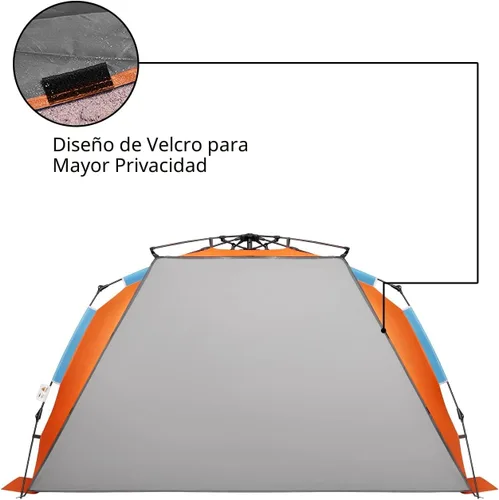 Miniatura 5 de Oileus Tienda de campaña de playa grande para 5 a 6 personas, portátil, tienda de campaña desplegable instantánea para playa con bolsa