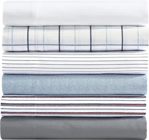 Miniatura 5 de Nautica Juego de sábanas para cama individual/individual XL, ropa de cama suave con sábana bajera y funda de almohada, juego de cama ligero